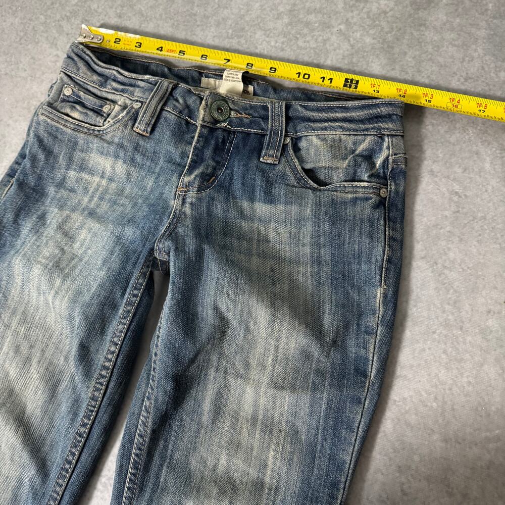 Refuge Low Rise Bell Bottom Flare Jeans Blue Womens Juniors - Size: 3S - Picture 5 of 11